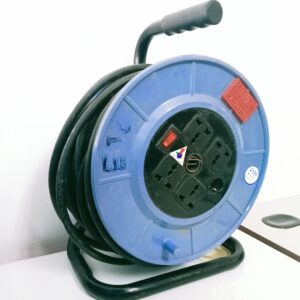 ล้อเก็บสายไฟ 4ช่อง VCT 3x1.5 Sq.mm ( 2x1.5/1.5 Sq.mm ) 50 เมตร มีมอก. ปลั๊กสนาม ปลั๊กไฟสนาม